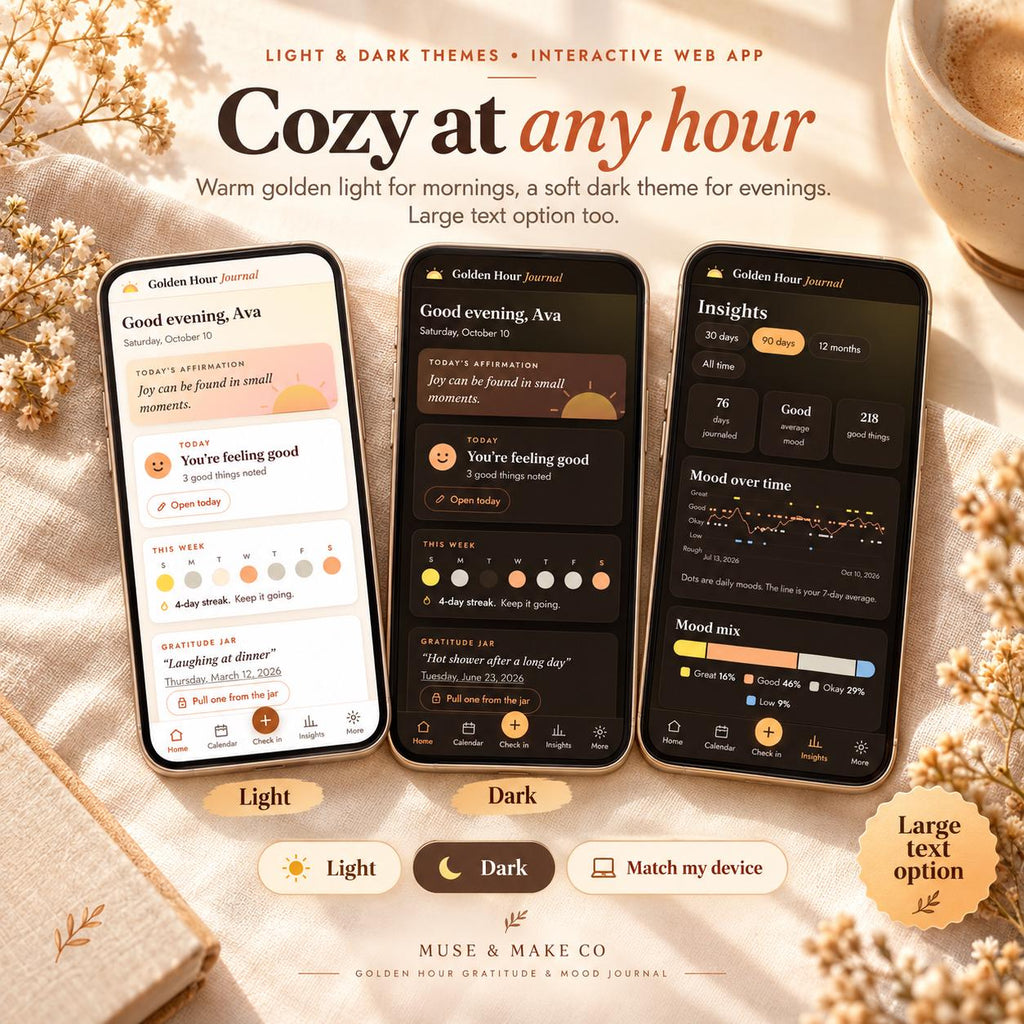 Gratitude Journal App, 2027 Mood Tracker