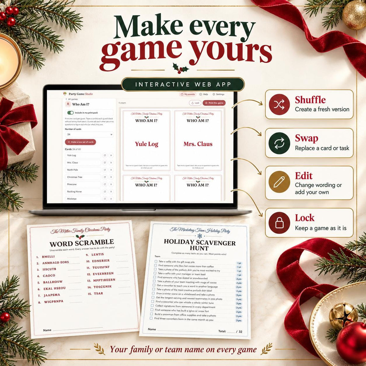 Christmas Party Games, Left Right Gift Exchange Game