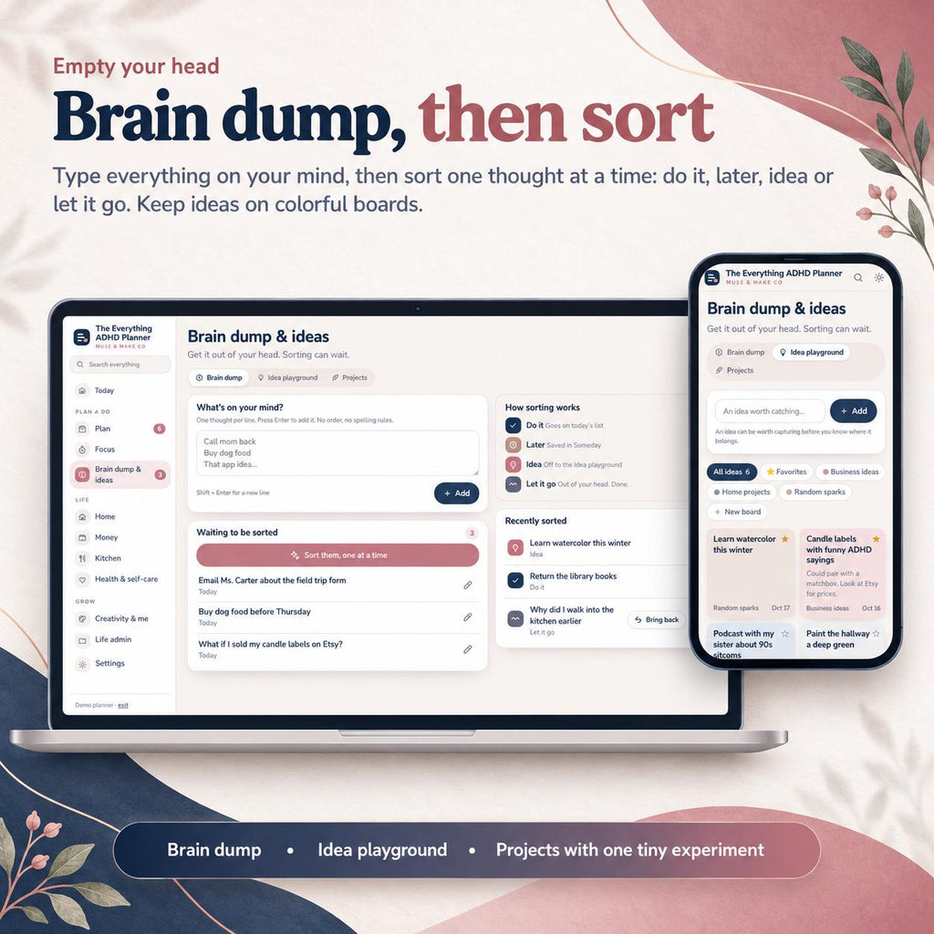ADHD Planner App, Digital ADHD Planner
