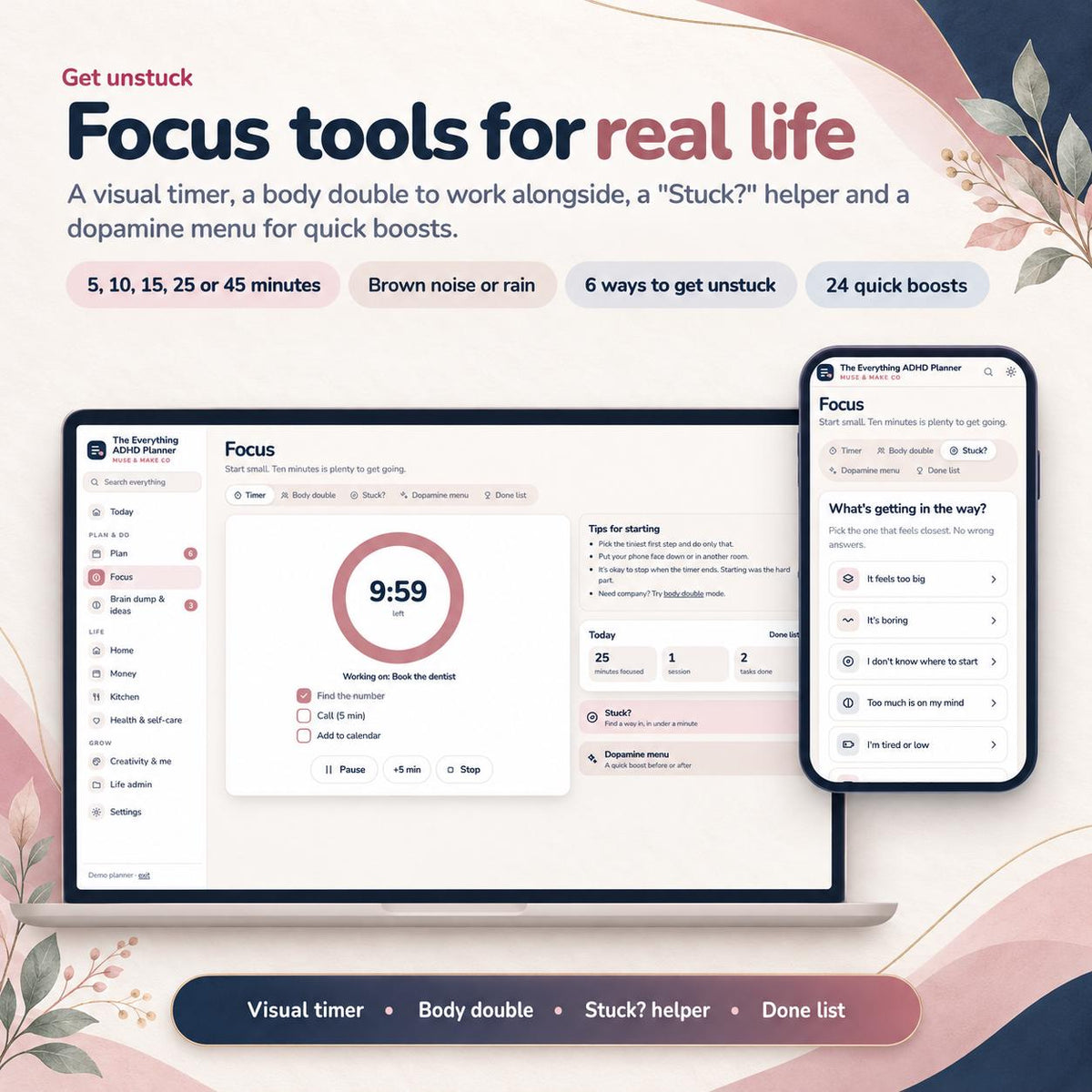ADHD Planner App, Digital ADHD Planner