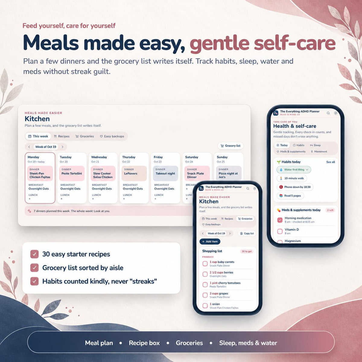 ADHD Planner App, Digital ADHD Planner