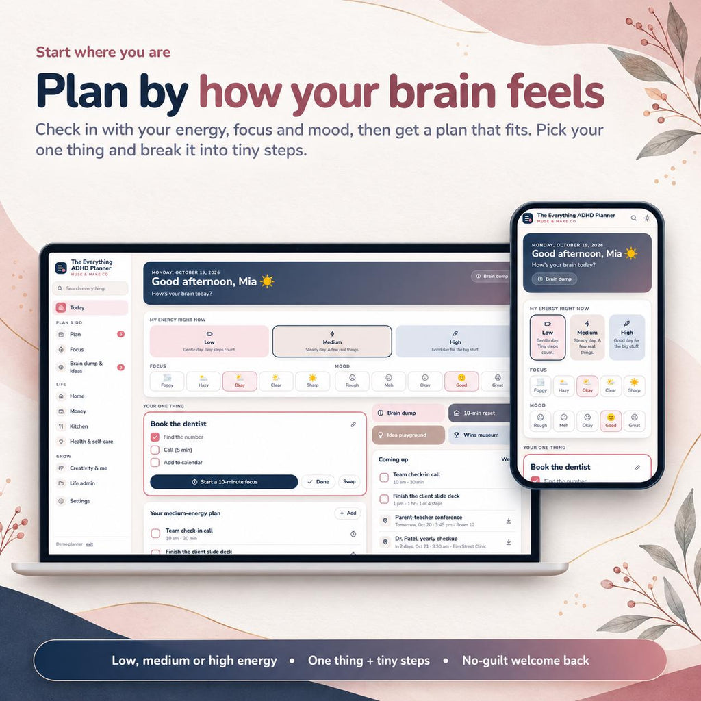 ADHD Planner App, Digital ADHD Planner