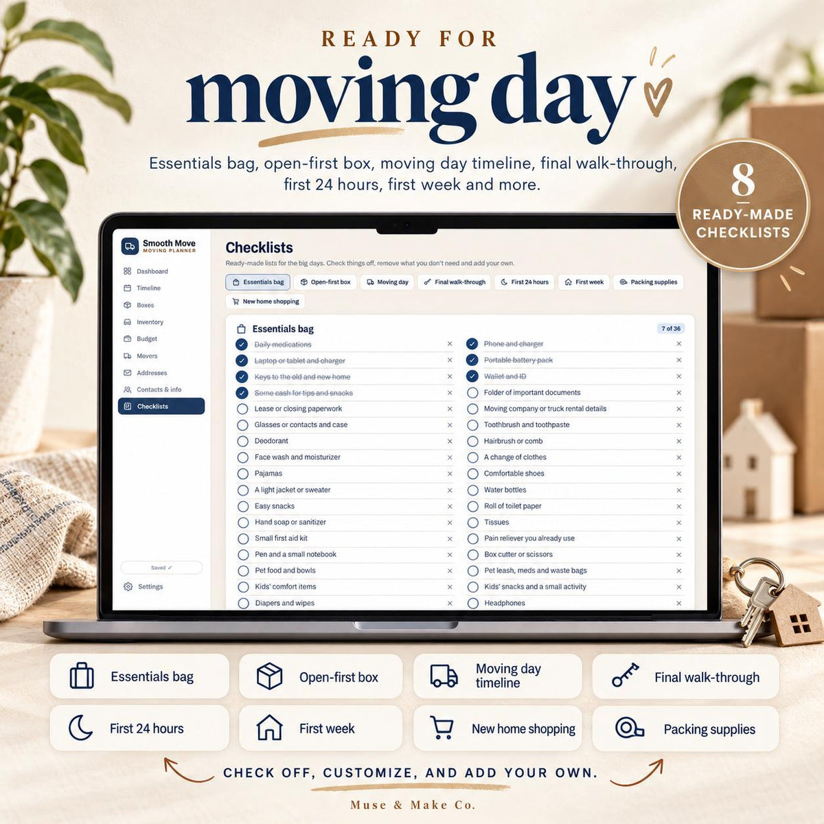 Moving Planner Google Sheets