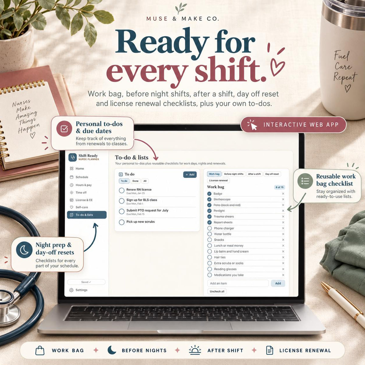 2027 Nurse Planner, Nurse Shift Schedule Calendar