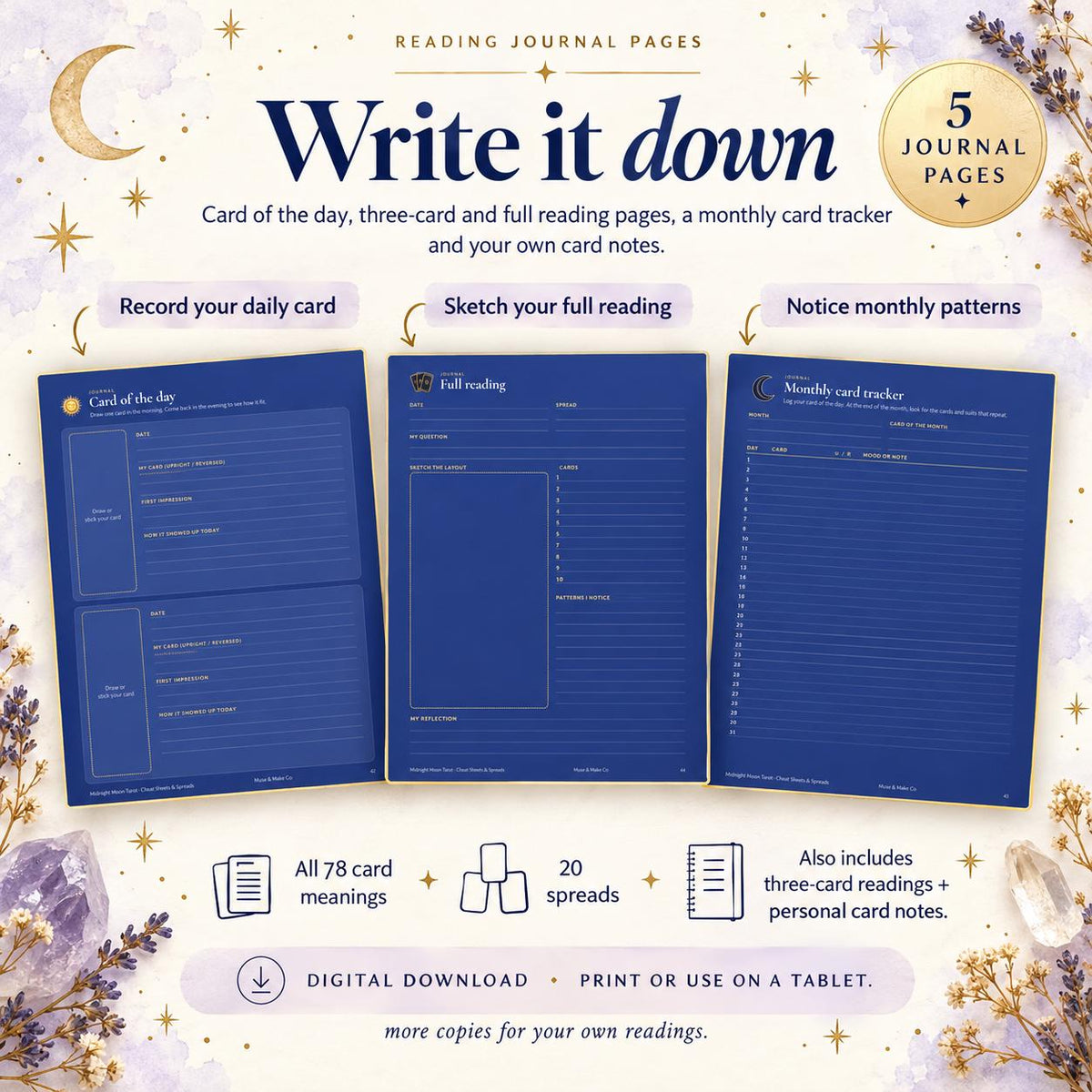 Tarot Cheat Sheet Printable