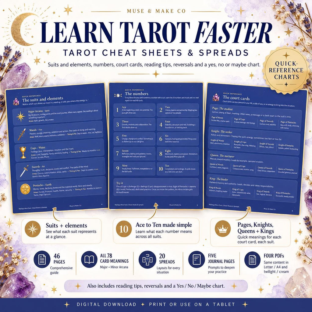 Tarot Cheat Sheet Printable