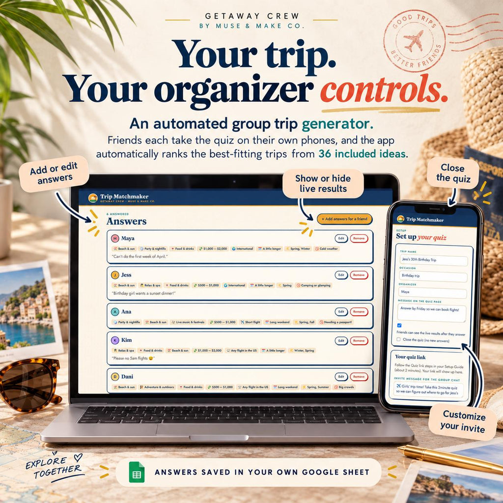 Girls Trip Planner Quiz