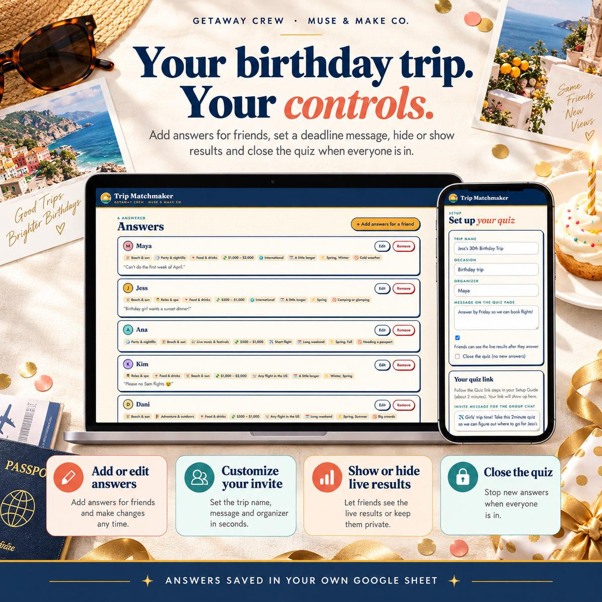 Birthday Trip Planner Quiz