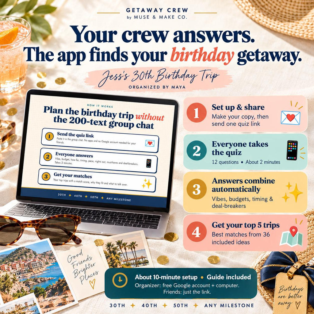 Birthday Trip Planner Quiz