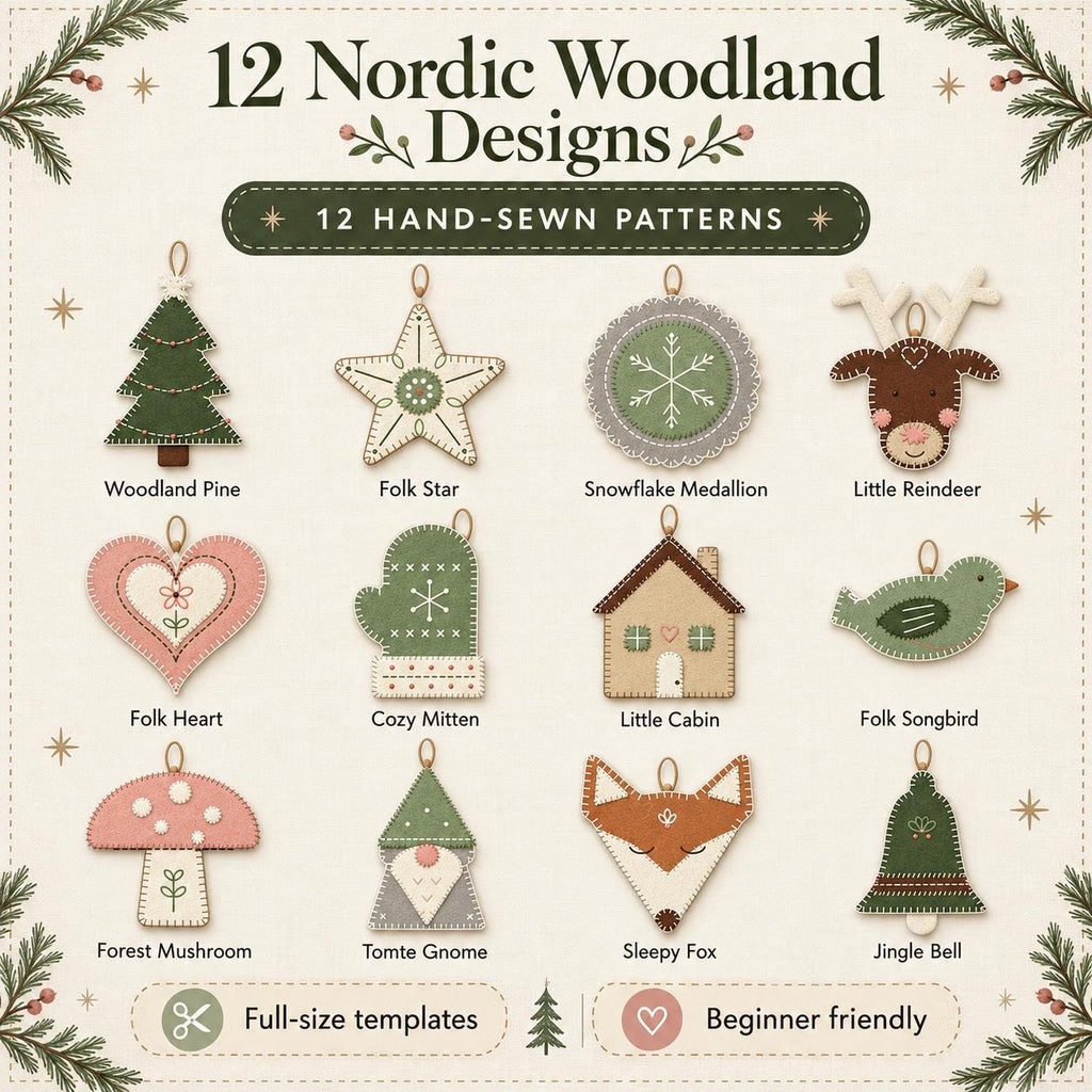 Felt Ornament Pattern Set