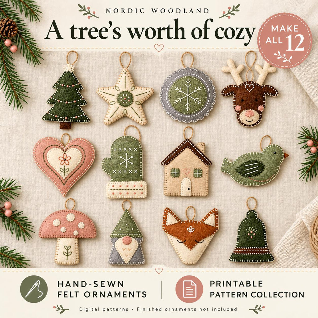 Felt Ornament Pattern Set