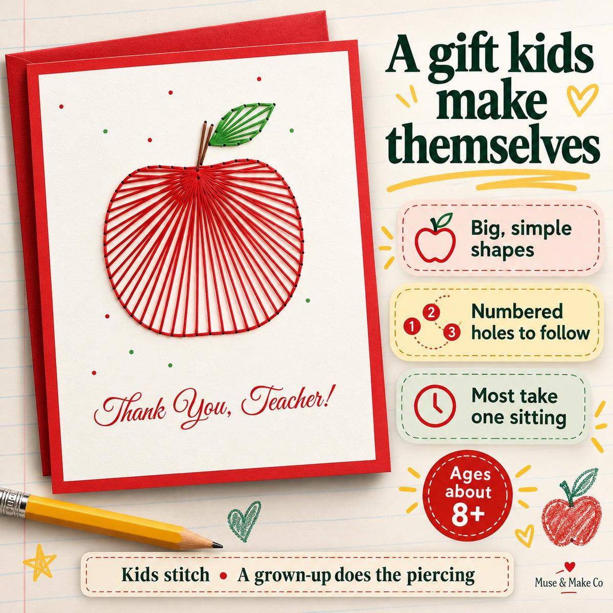 String Art Teacher Appreciation Cards