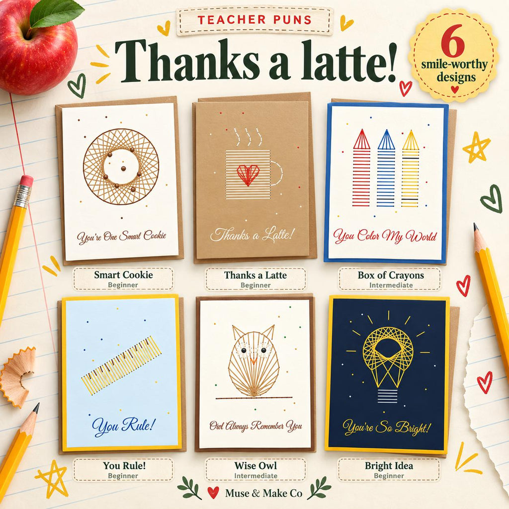 String Art Teacher Appreciation Cards