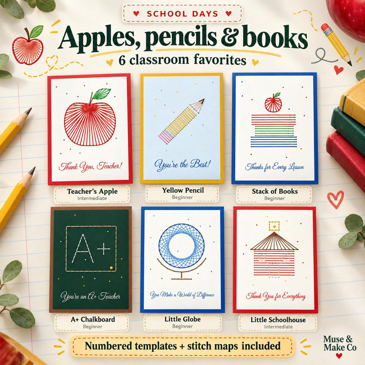 String Art Teacher Appreciation Cards