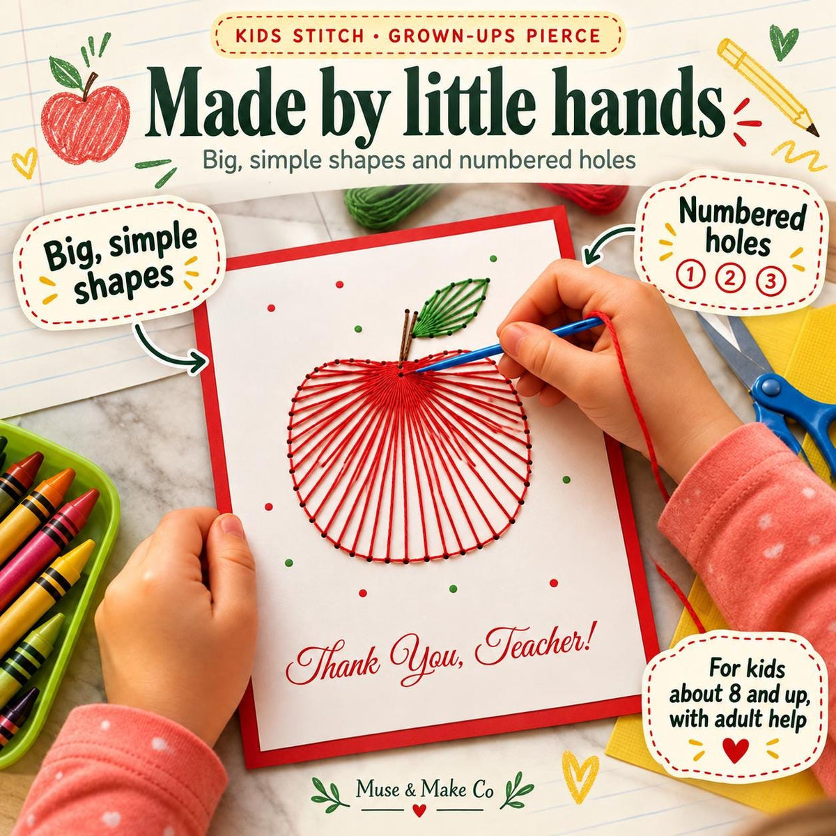 String Art Teacher Appreciation Cards