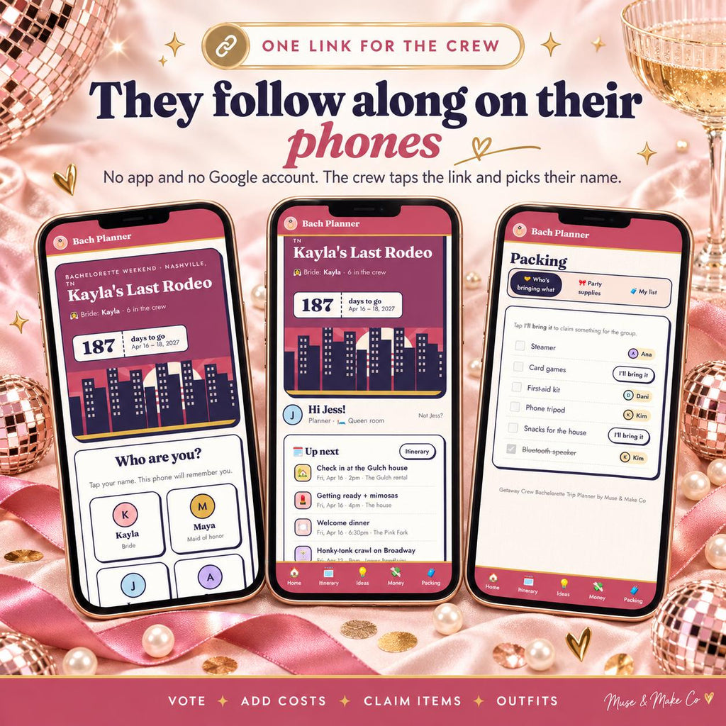 Bachelorette Trip Planner App