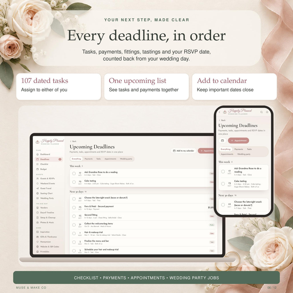 Wedding Planner App, Digital Wedding Planner
