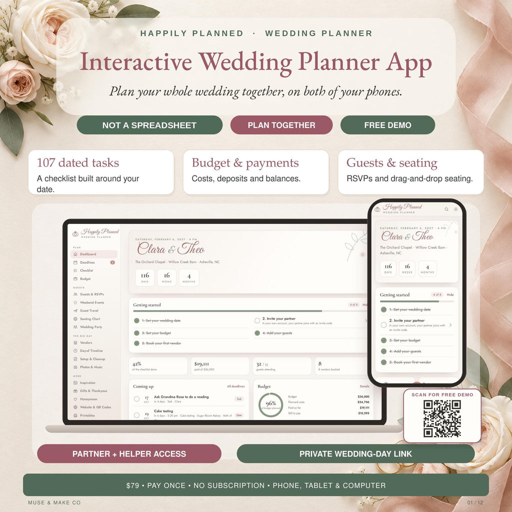 Wedding Planner App, Digital Wedding Planner