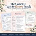 Teacher Resume Template Bundle