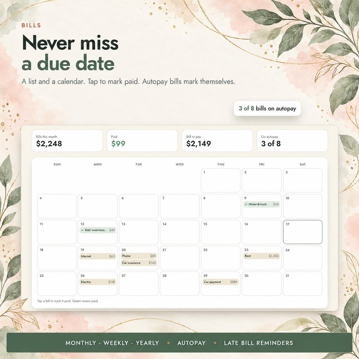 ADHD Budget Planner & Cleaning Schedule